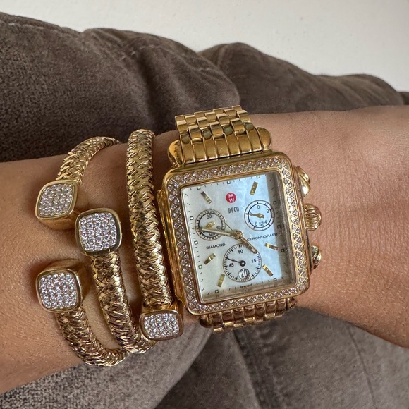 Sold! Stunning Michele Deco Diamonds Watch women MW06A01 - Picture 3 of 14